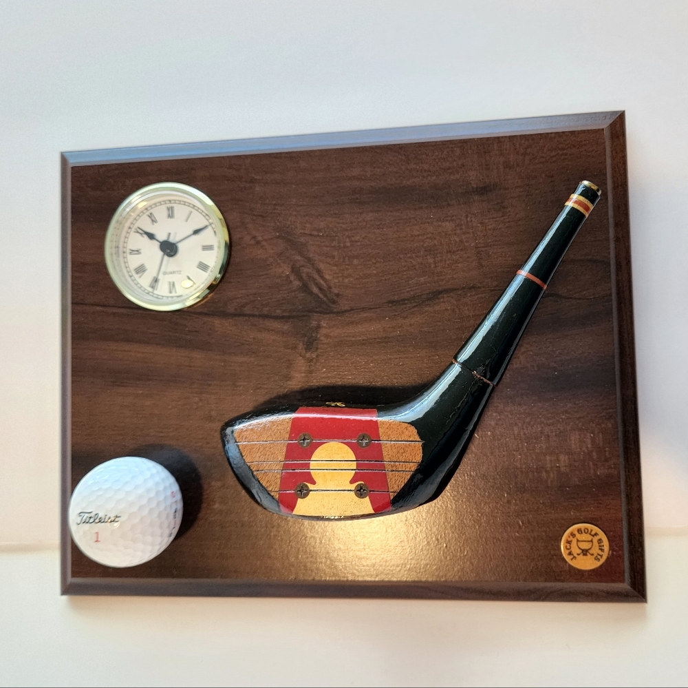 Jack Nicklaus Celebrity Vintage Golf club decorative place with clock
